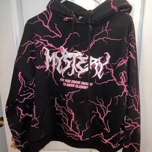 Adika Hoodie. Pink silver and black.